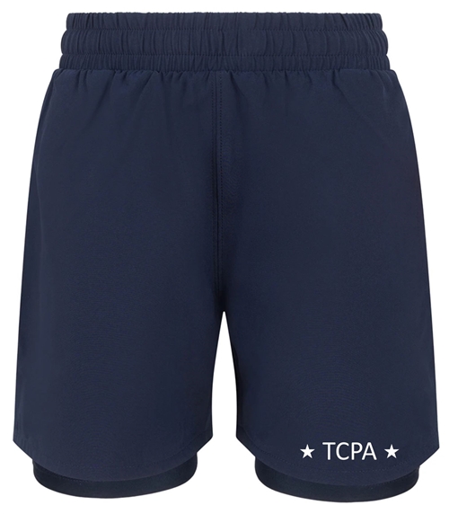 Kids double-layer sports shorts