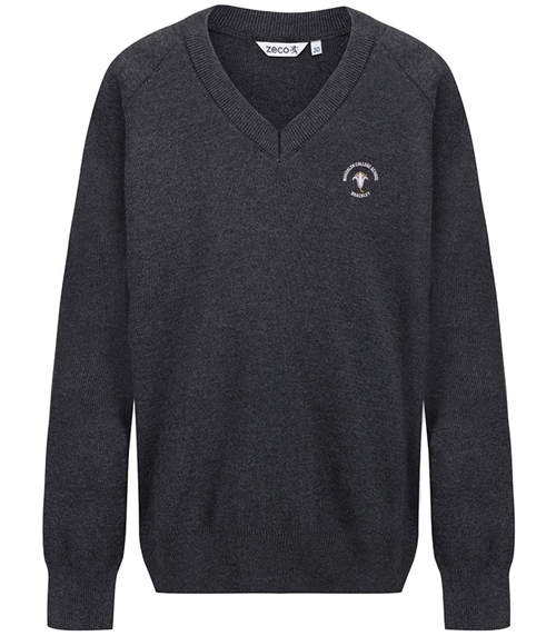 Navy Blue 50/50 Knitted VNeck Jumper Uniform City