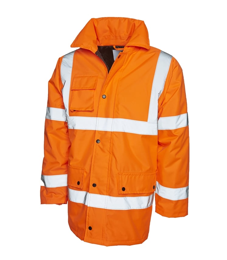 Hi Vis Orange ROAD SAFETY JACKET Uniform City