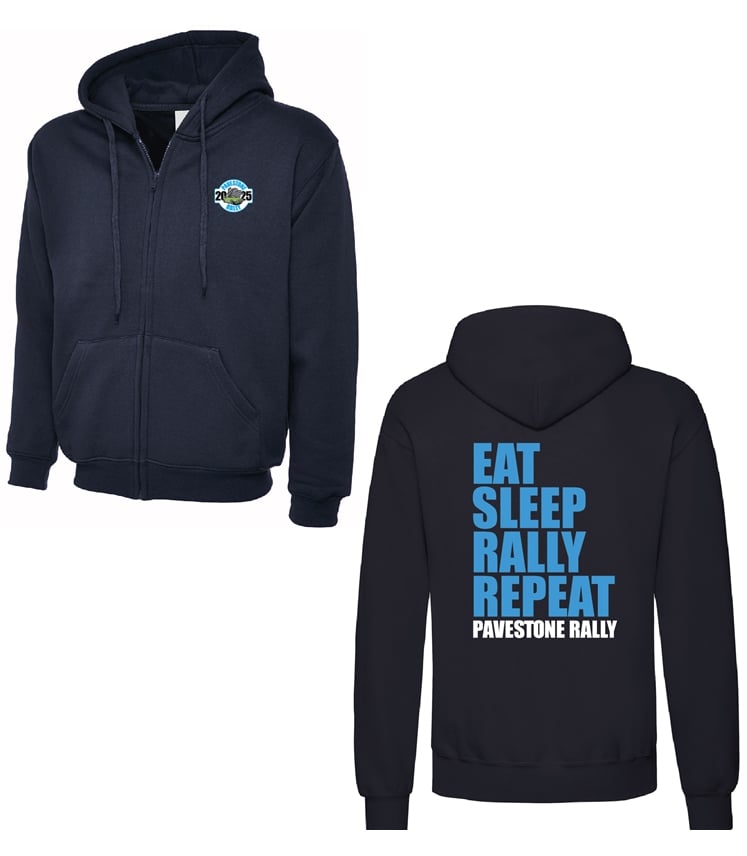 Zipped Hoodie - Eat Sleep Rally Repeat