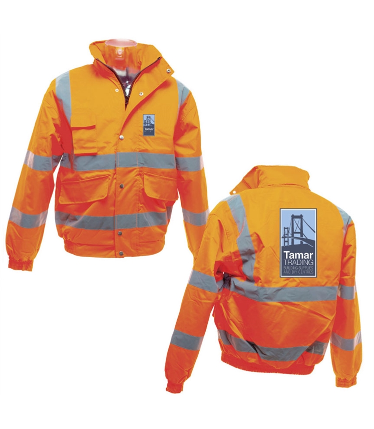Hi Vis Orange BOMBER JACKET Uniform City