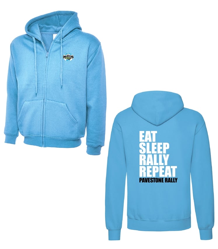 Zipped Hoodie - Eat Sleep Rally Repeat