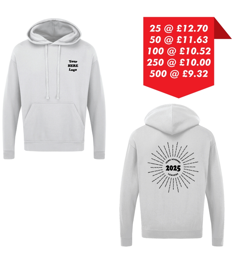 Leavers Hoodie - Printed left chest and back