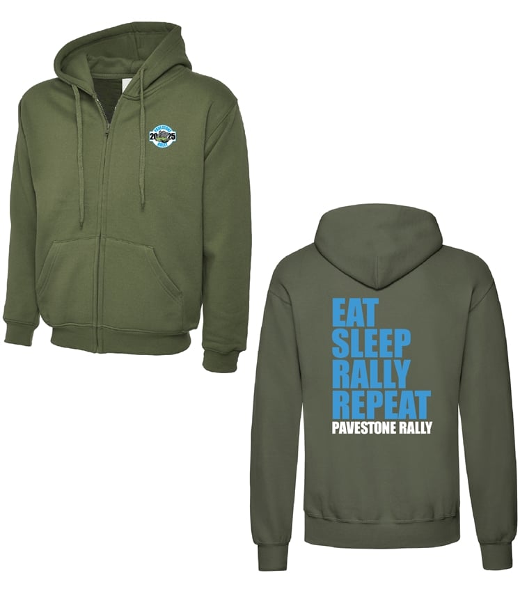 Zipped Hoodie - Eat Sleep Rally Repeat