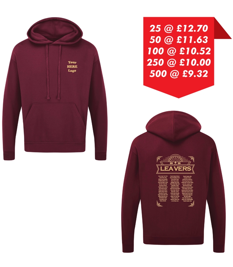 Leavers Hoodie - Printed left chest and back