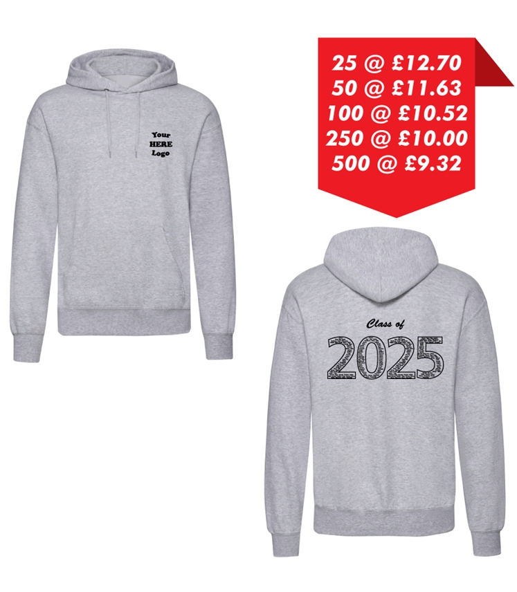 Leavers Hoodie - Printed left chest and back