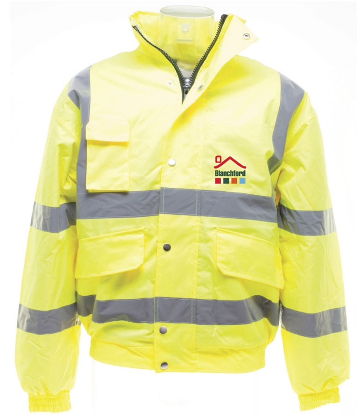 Hi Vis Yellow BOMBER JACKET Uniform City
