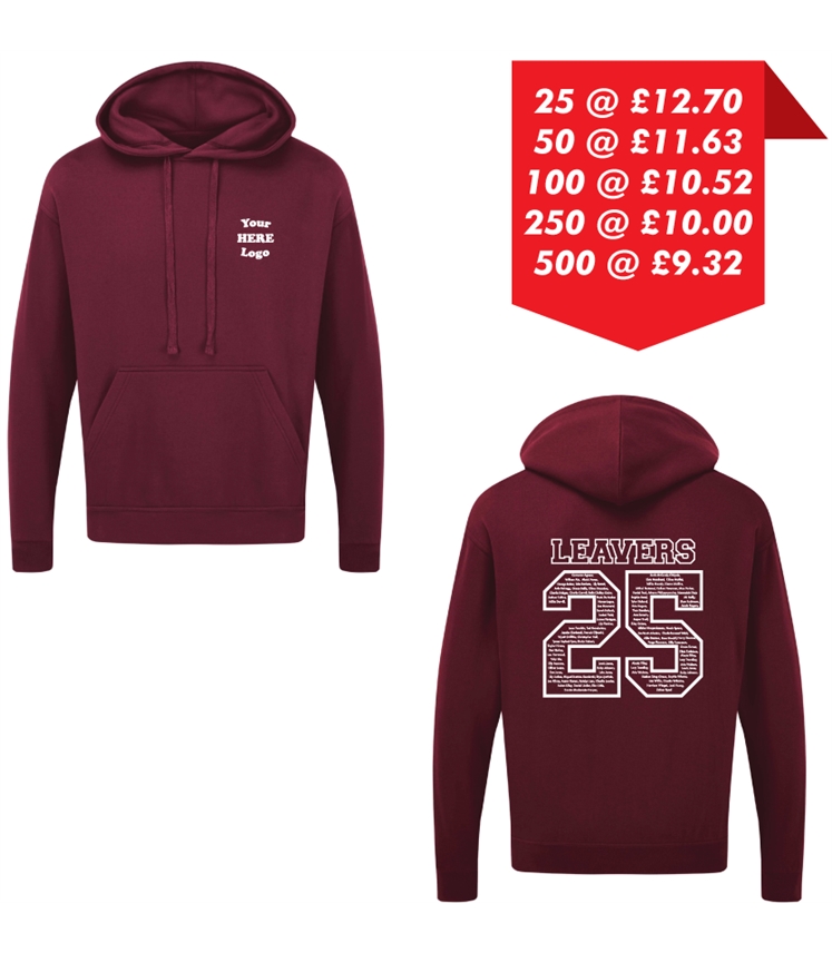 Leavers Hoodie - Printed left chest and back