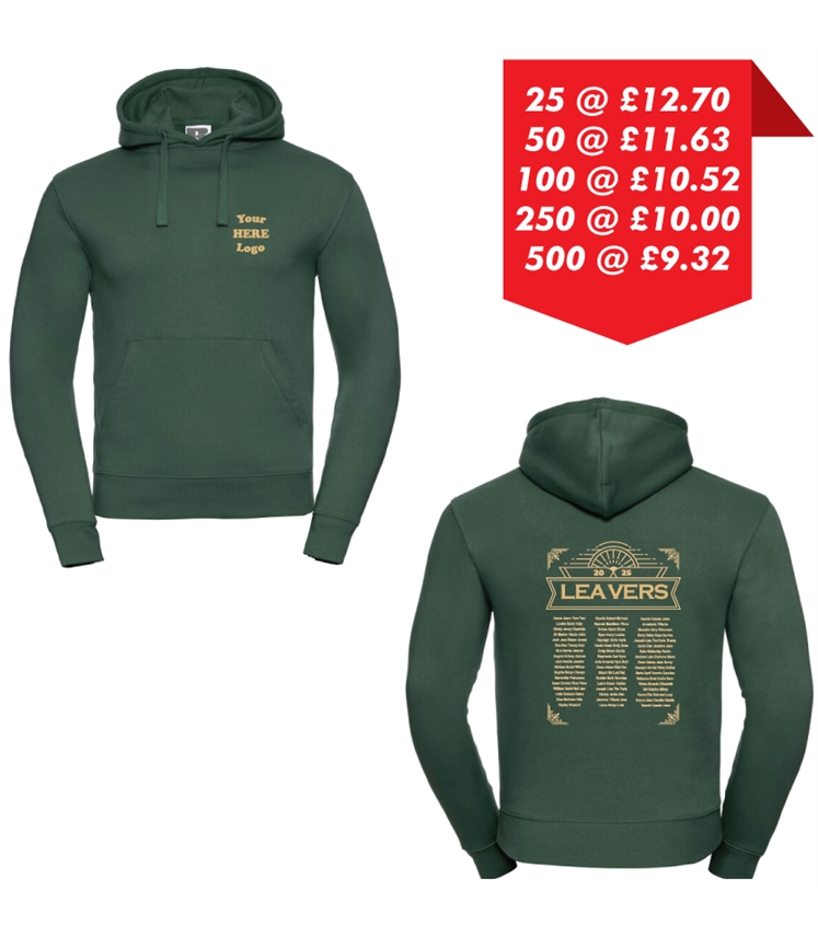 Leavers Hoodie - Printed left chest and back