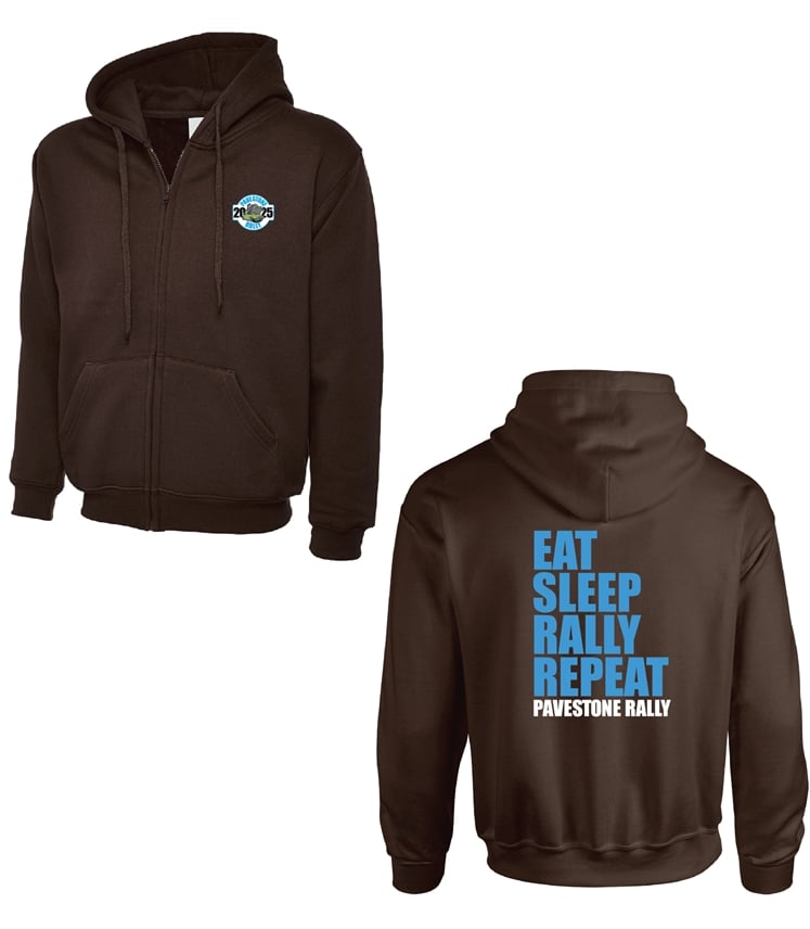 Zipped Hoodie - Eat Sleep Rally Repeat