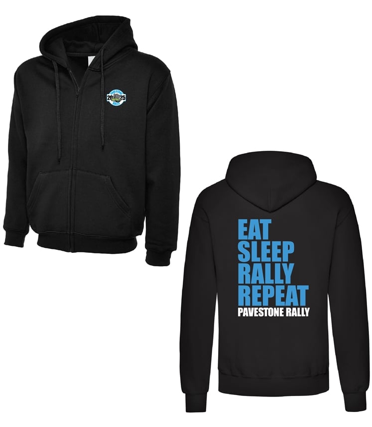 Zipped Hoodie - Eat Sleep Rally Repeat