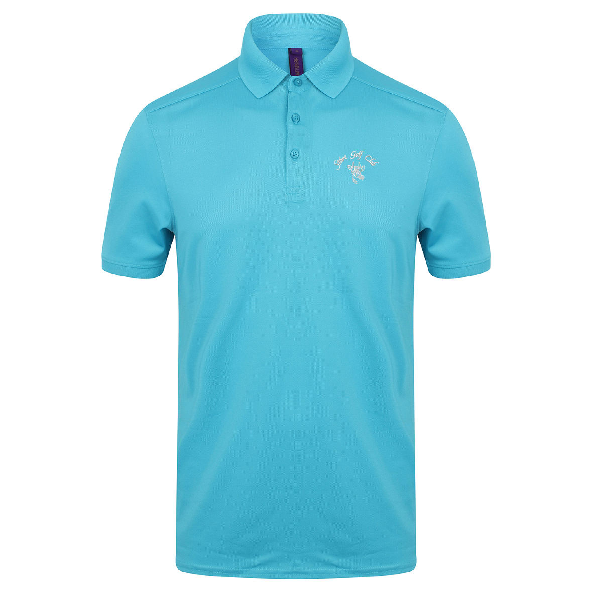 Turquoise Stretch polo shirt with wicking finish (slim fit) Uniform