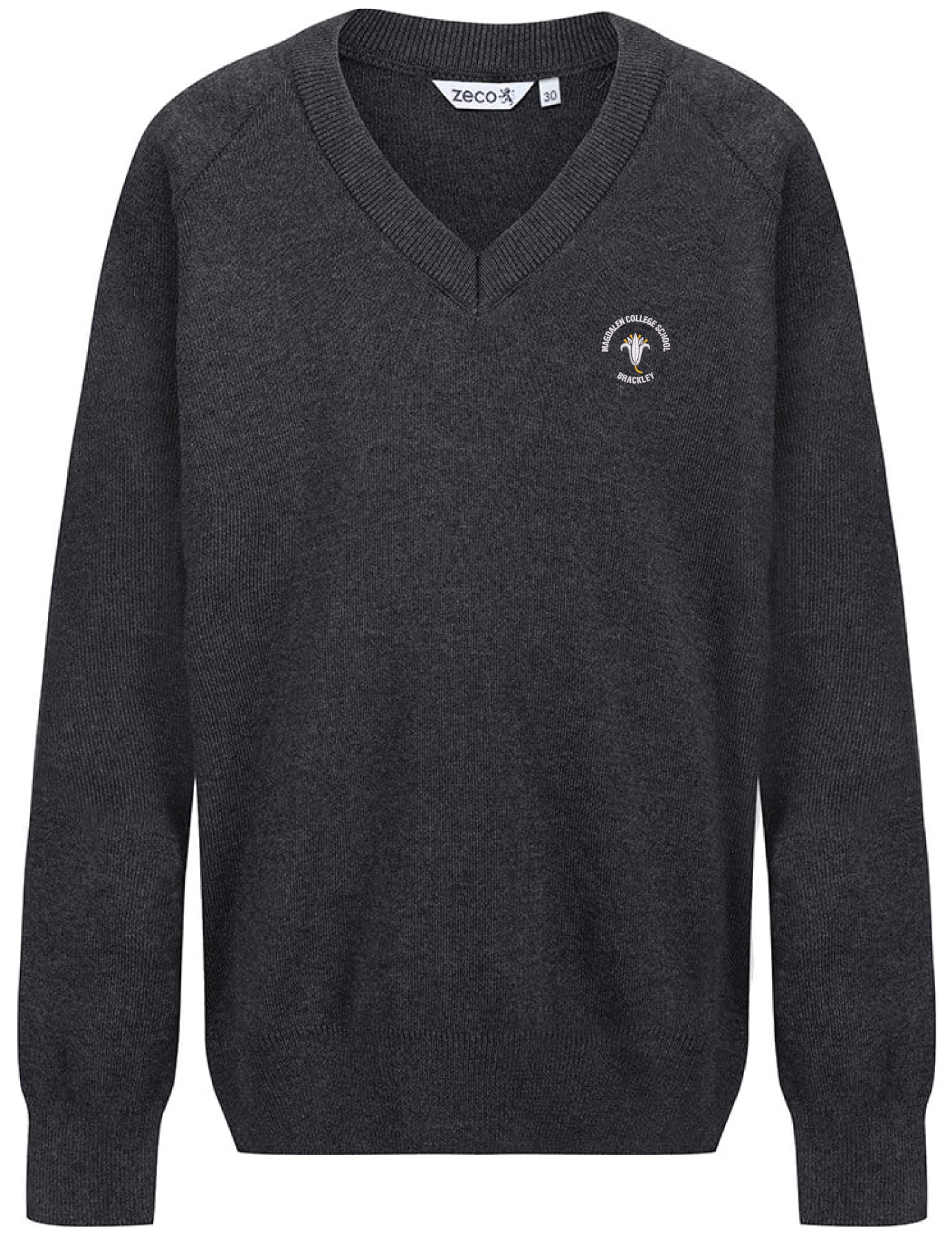 Navy Blue 50/50 Knitted VNeck Jumper Uniform City